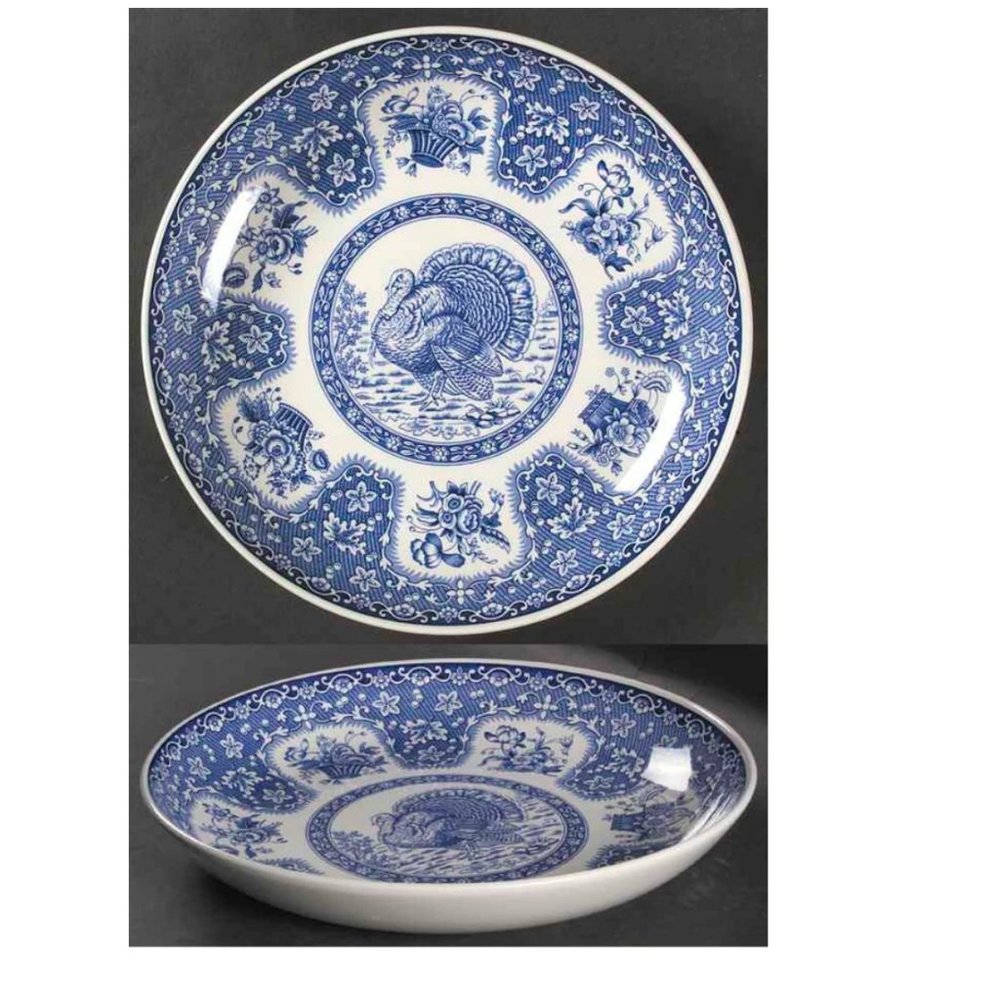 Spode blue Festival pasta bowl/serving dish